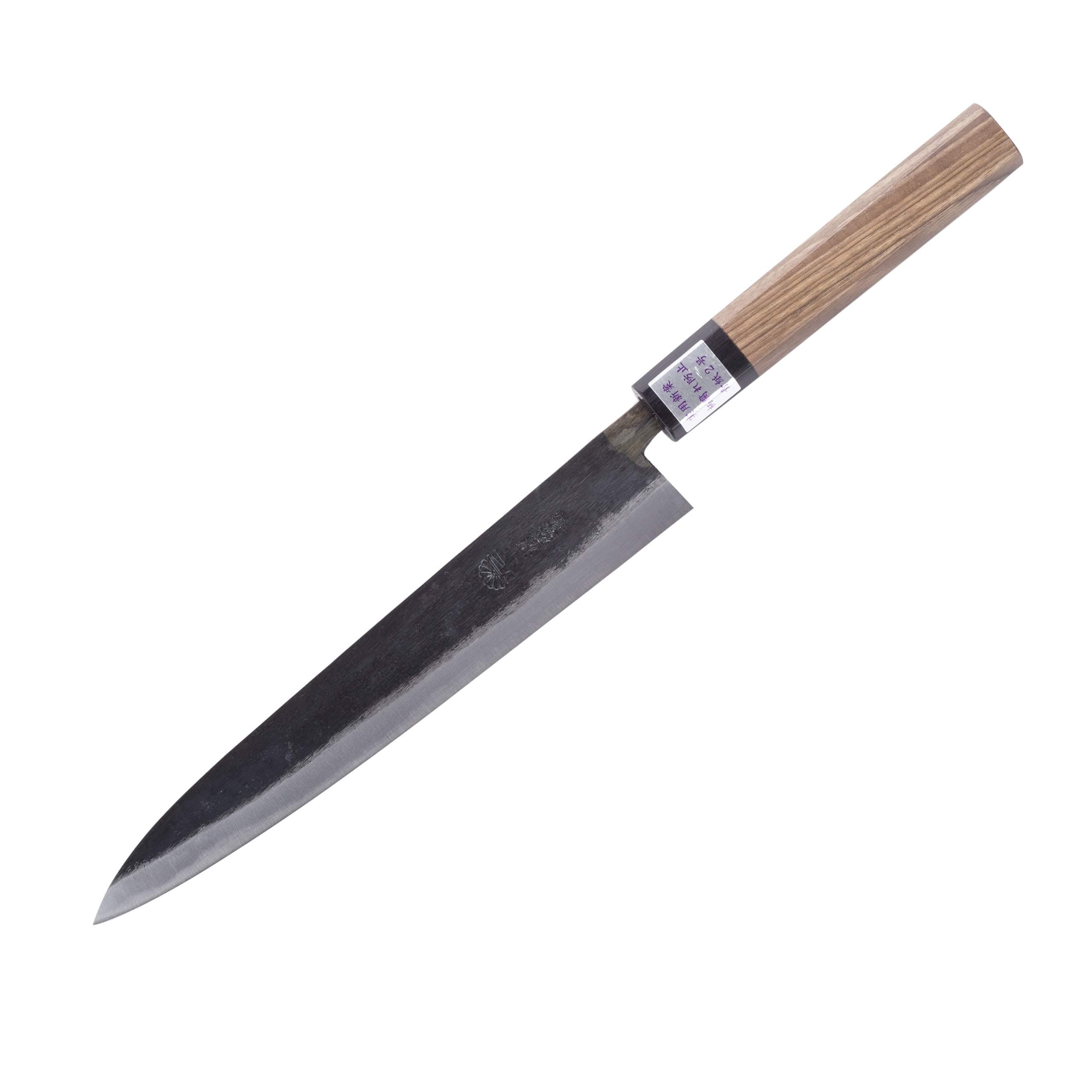 Yanagiba Japanese Chef's Knife, Professional Kitchen Knife Traditionally Hand Forged, Walnut Wood Handmade, Vegetable Knife from Japan, Sushi Knife Aogami II Blade: 8.27 inch long