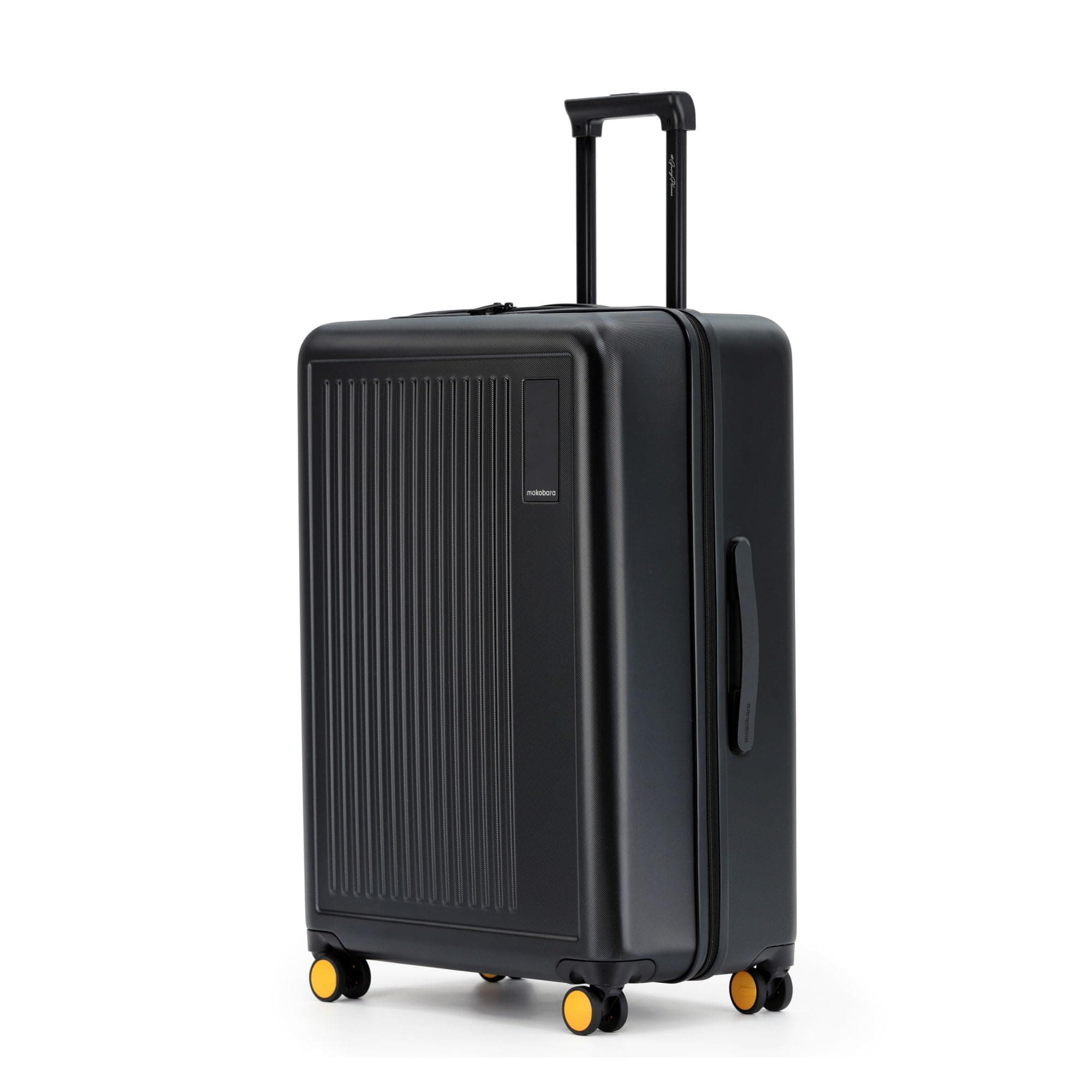 Transit Luggage Checkin Large|100 Liters Capacity Polycarbonate Hardshell|8 Hinomoto Wheels TSA Approved Lock|for Extended Trips | Black | Money Moves