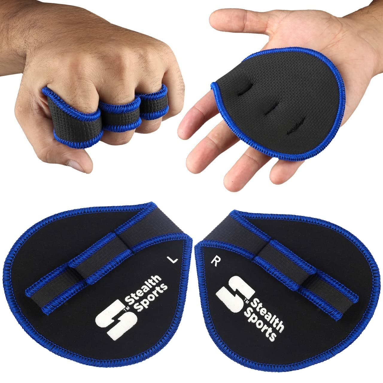 Weight lifting Gym Grip Pads Non-Slip Neoprene Pull Up Bar Pads Substitute of Workout Gloves Prevents Callus Tears–Calisthenics Fitness Weightlifting Grip Gloves