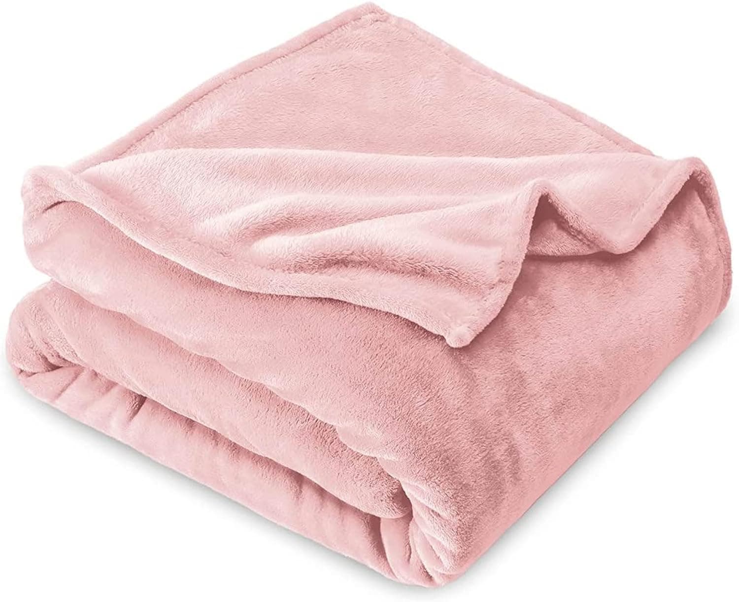 Premium Plush Single Blanket | 300 GSM Lightweight Cozy Soft for Bed, Sofa, Couch, Travel & Camping| 150x220 cm or 60X86 inches | Pink