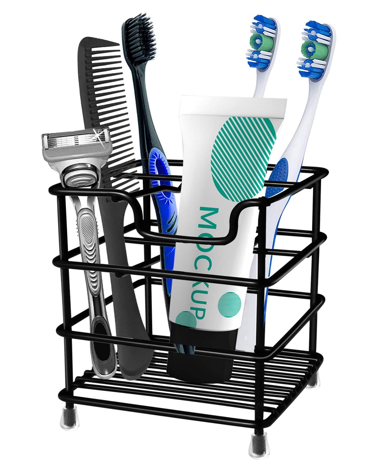 Toothbrush Holders for Bathrooms Stainless Steel Rustproof Toothbrush and Toothpaste Holder Organizer Tooth Brush Storage Stand