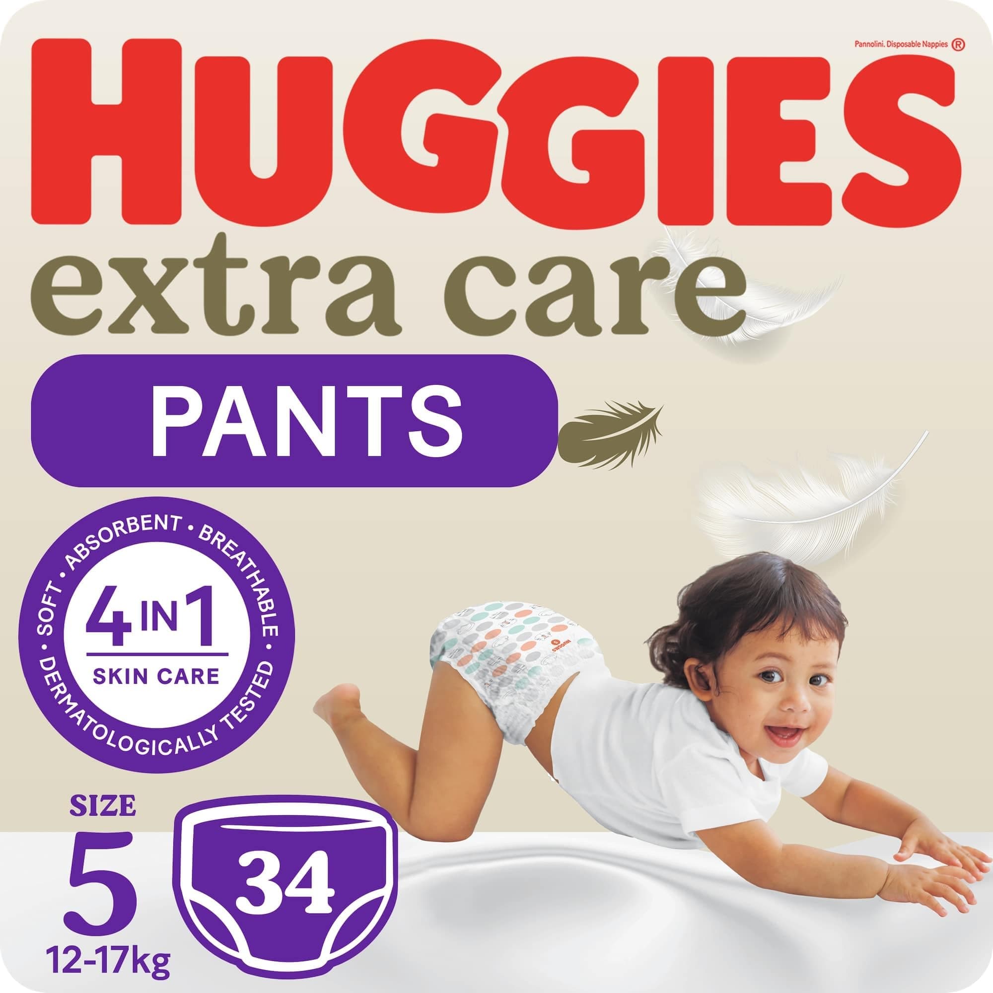Extra Care Culottes, Size 5, 12-17 kg, 34 Diaper Pants