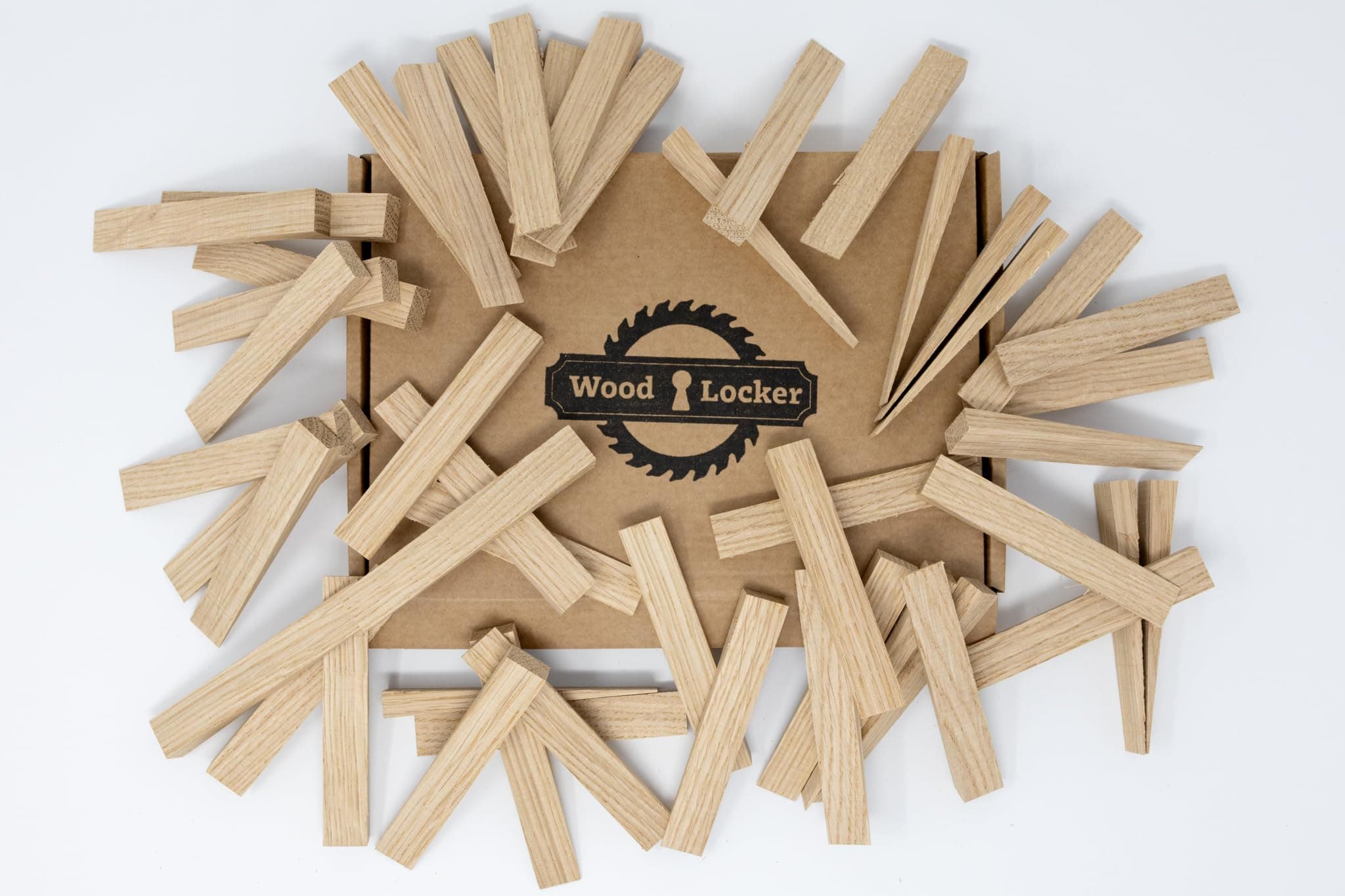 Oak Wedges - Pack of 50-16mm x 10mm x100mm - Wood Locker