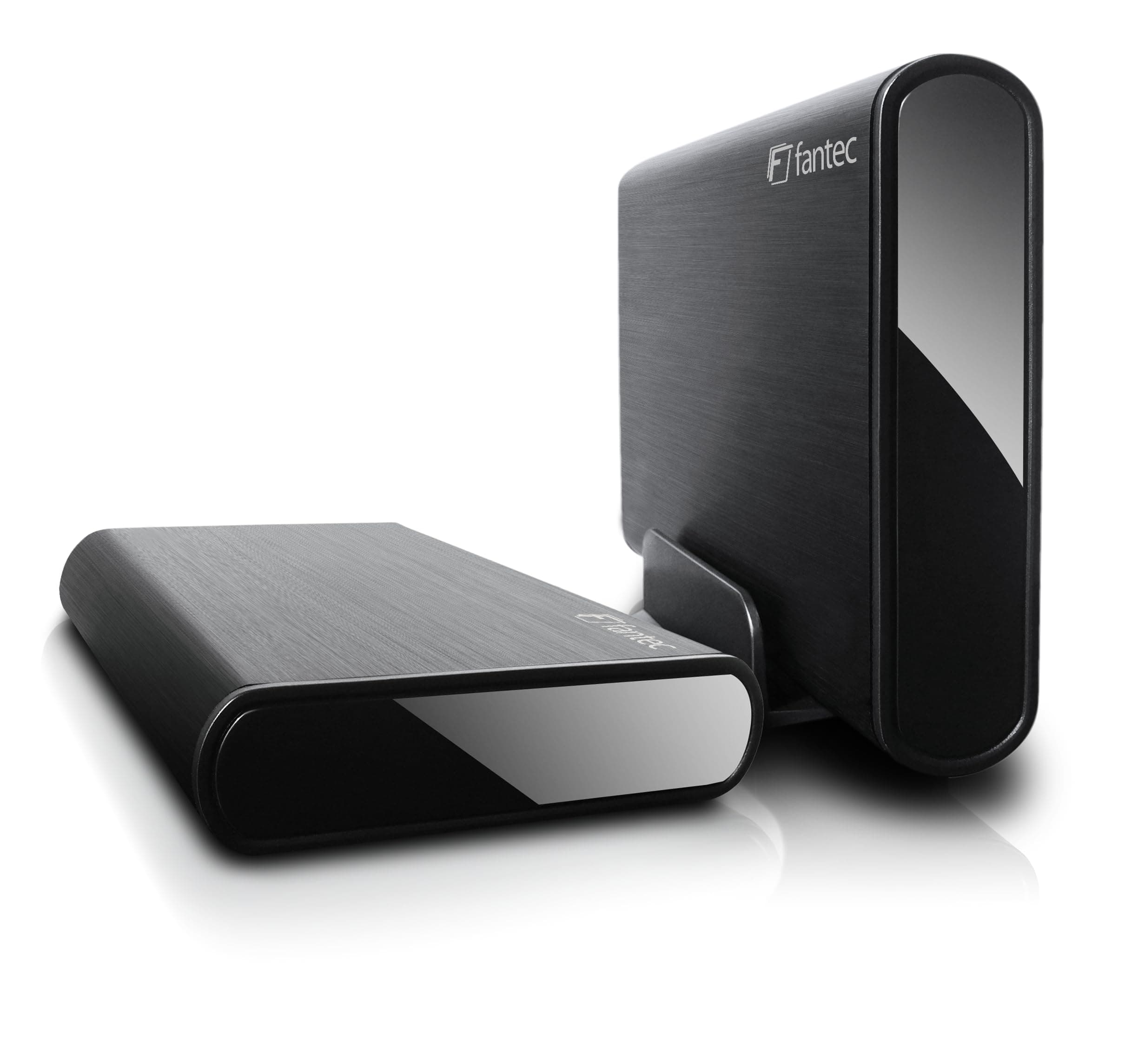 FANTEC DB-ALU31A External Hard Drive Enclosure for 3.5" and 2.5" SATA I/II/III HDDs and SSDs. USB 3.1 Type-C to Type-A, SuperSpeed+ 10, Black