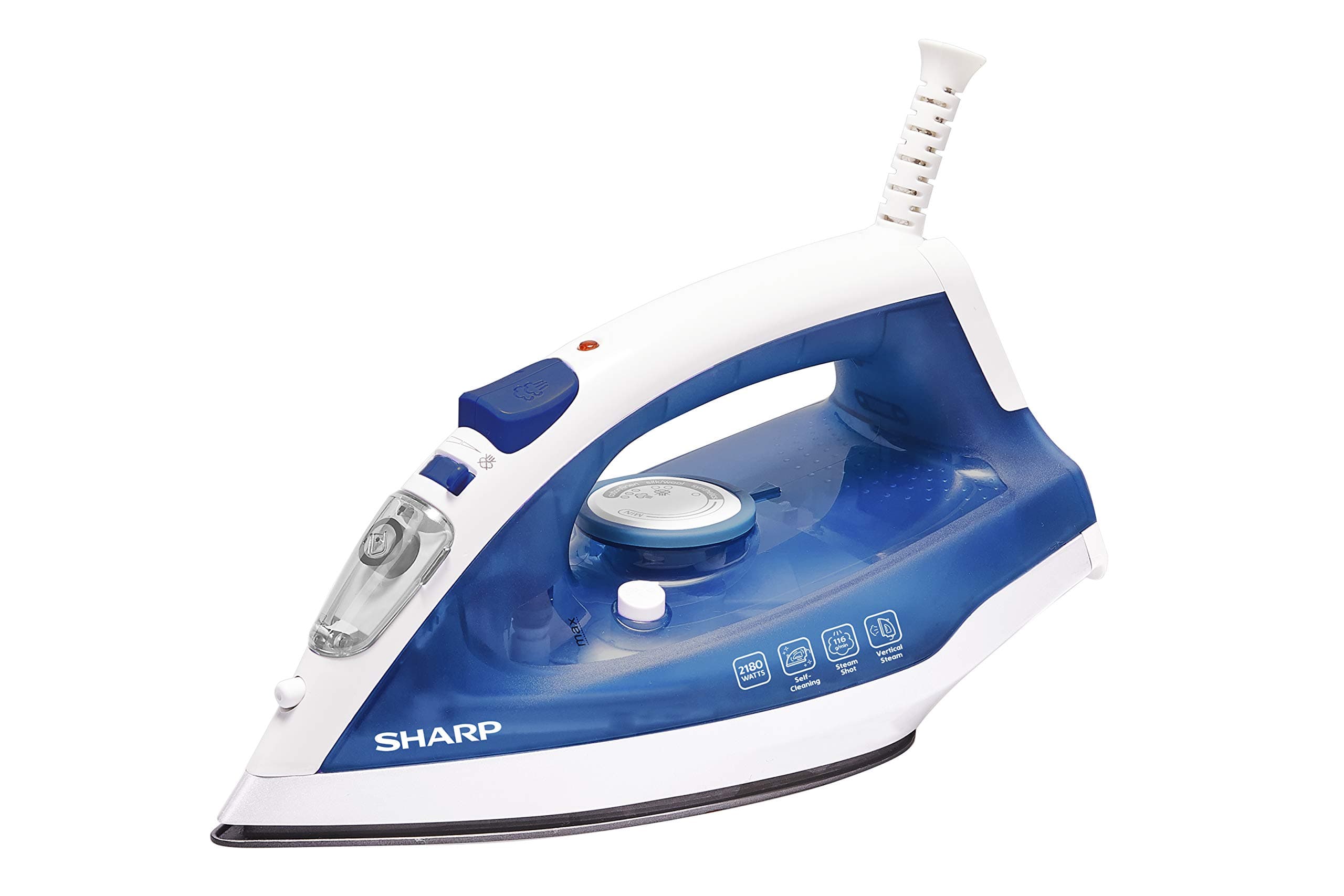 SHARP VERTICAL STEAM IRON 2180W EI-SU11-B3, BLUE/WHITE