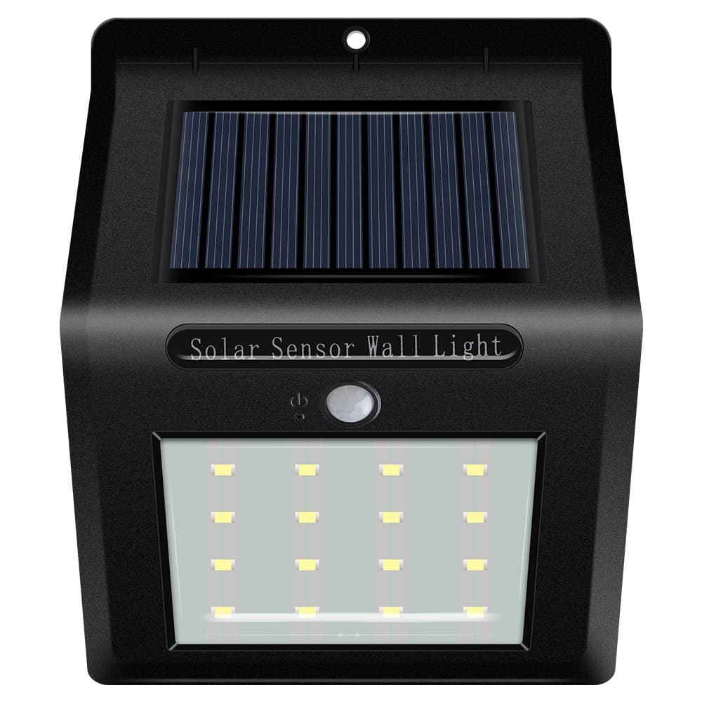 Motion Sensor Solar Light WL1 Waterproof Outdoor Lighting With 16LED CDS Night Sensor And PIR Sensor for Yard Garden Driveway Pathway Pool Landscaping Security