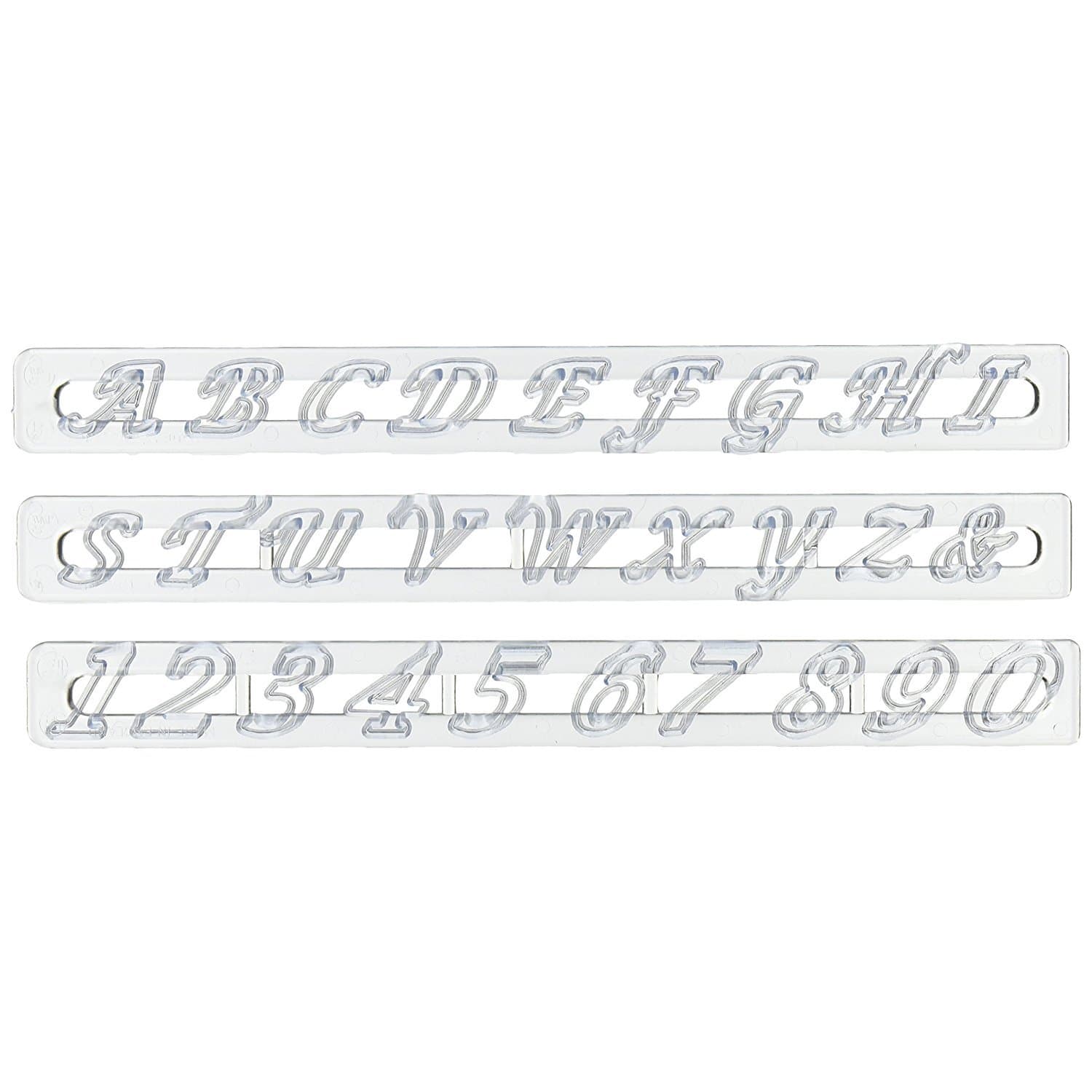 FMM Upper Case Script Alphabet & Number Tappit Cutters Set