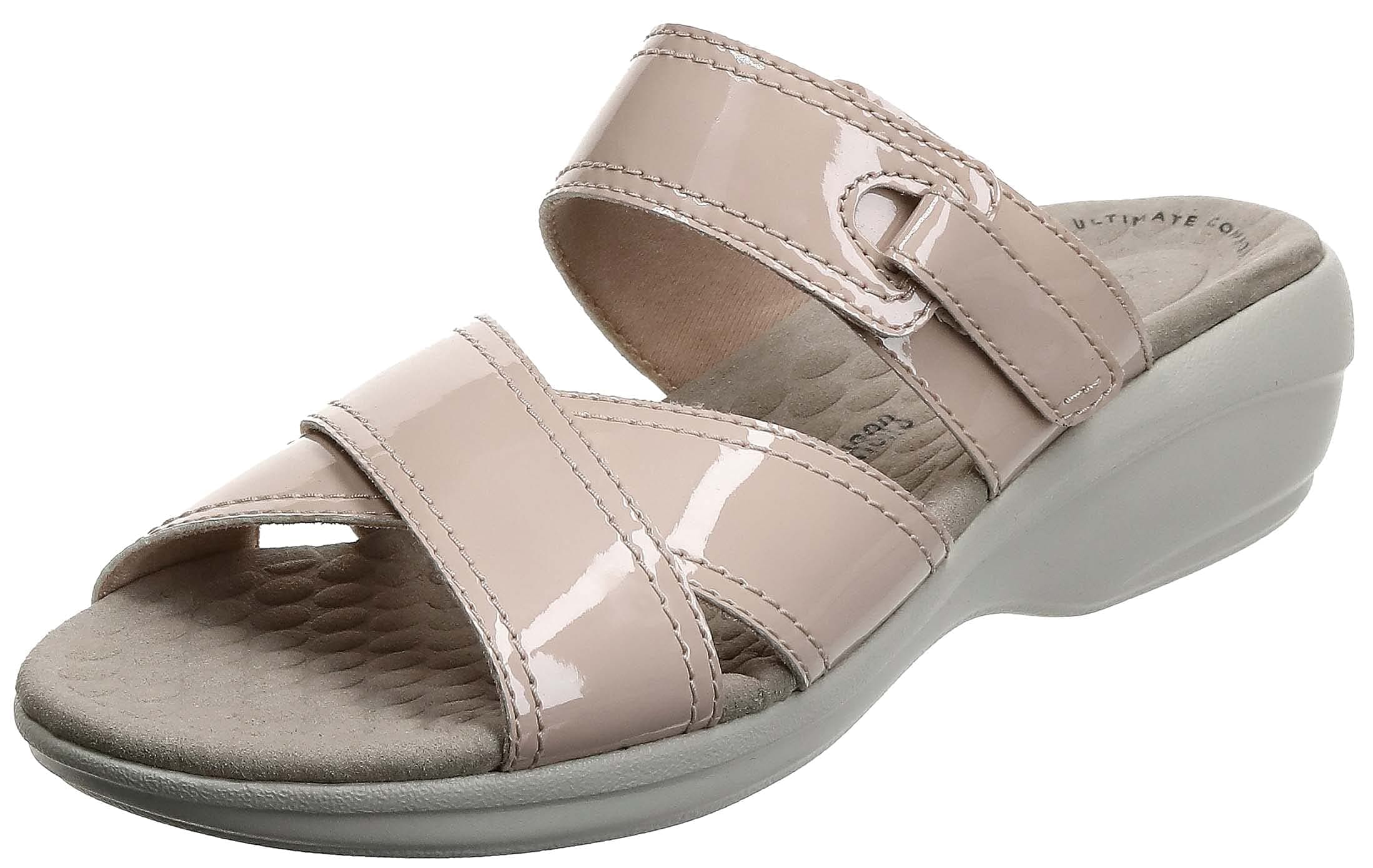 Clarks Women's Alexis Art - Blush Synthetic Patent, 9 Wide
