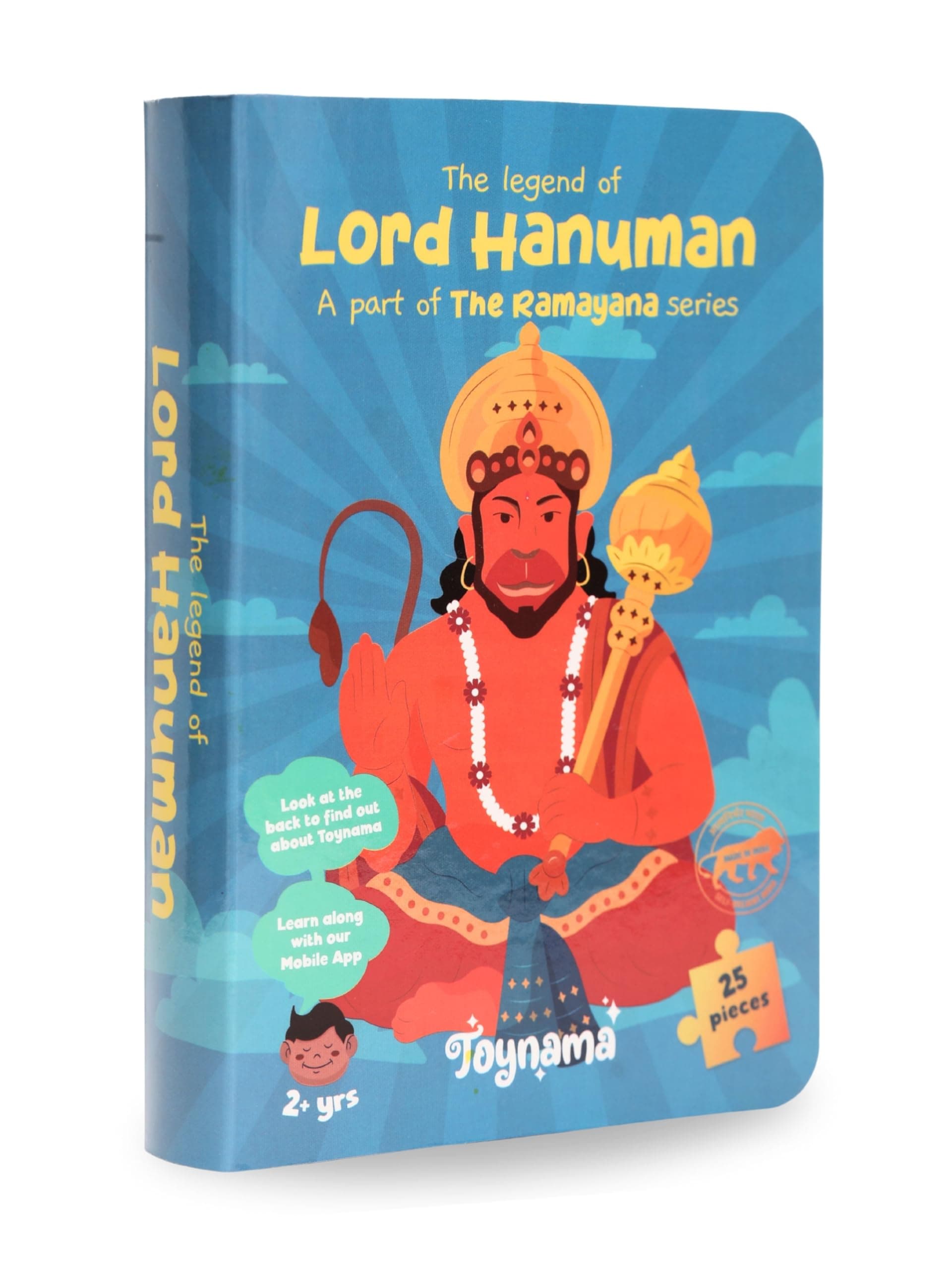 Educational Toys for Kids - Hanuman 25 Pcs Jigsaw Puzzles Ages 2+ | Cultural Interactive Learning with App