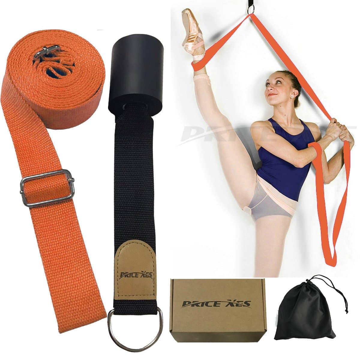 KimDaro Leg Stretcher, Door Flexibility & Stretching Leg Strap - Great for Ballet Cheer Dance Gymnastics or Any Sport Leg Stretcher Door Flexibility Trainer Premium Stretching Equipment