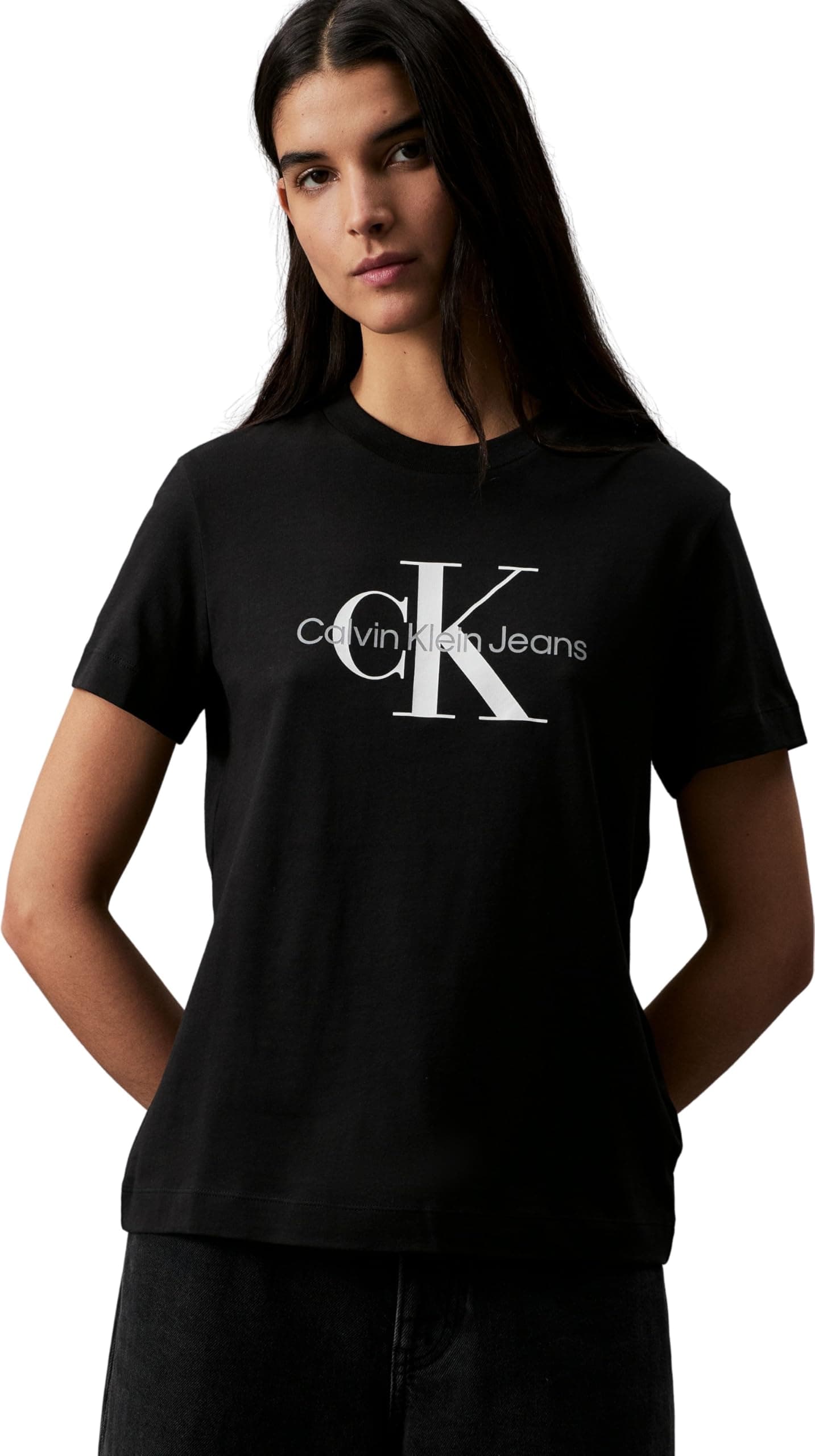Calvin Klein Jeans Women Short-Sleeve T-Shirt Core Monologo Crew Neck