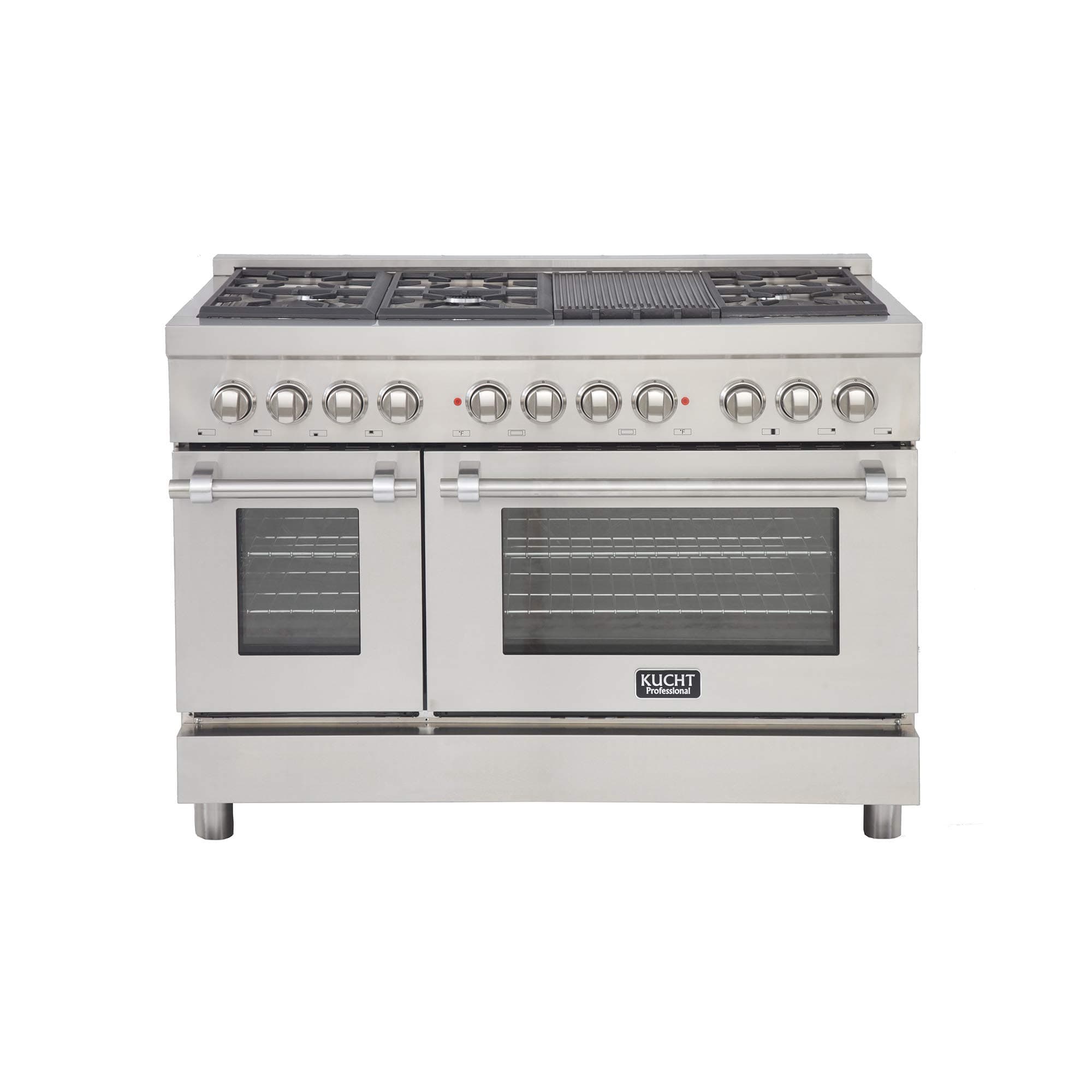 Kucht KPD481F/LP Pro. 48" 6.7 cu.ft. Dual Fuel Range for Propane Gas, Sealed Burners, Convection Oven in Stainless-Steel