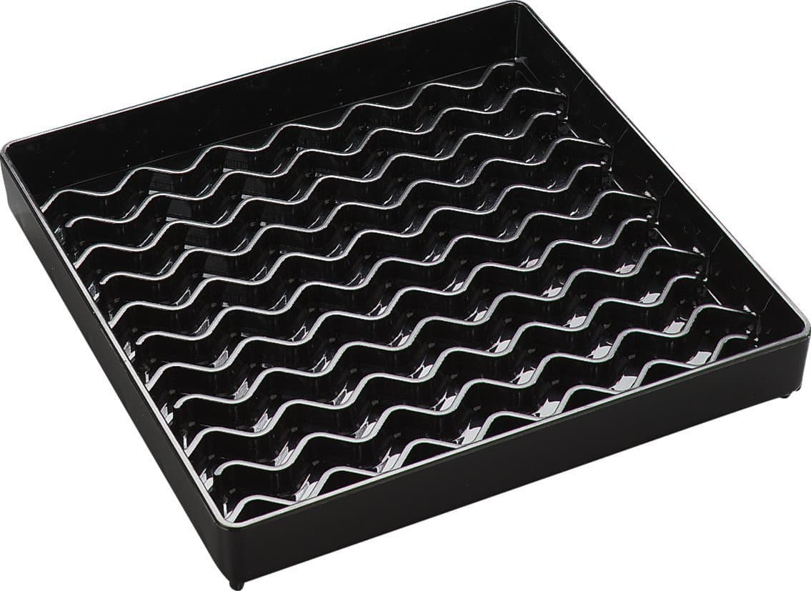 Carlisle 1102603 NeWave Square Drip Tray (6-Inch x 6-Inch, SAN, Black, NSF)