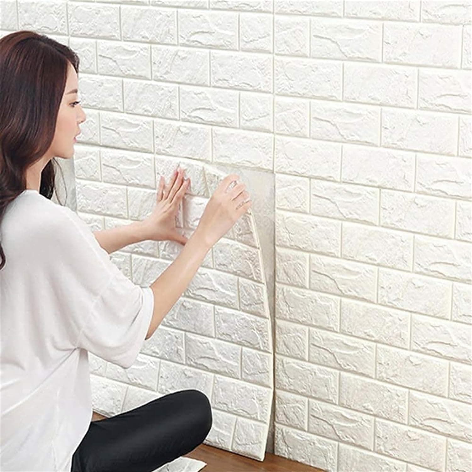 30 PCS 3D Wall Panels Peel and Stick - PE Foam DIY Self Adhesive, Waterproof, Perfect for Interior Wall Decor in Bedroom & Living Room (30)