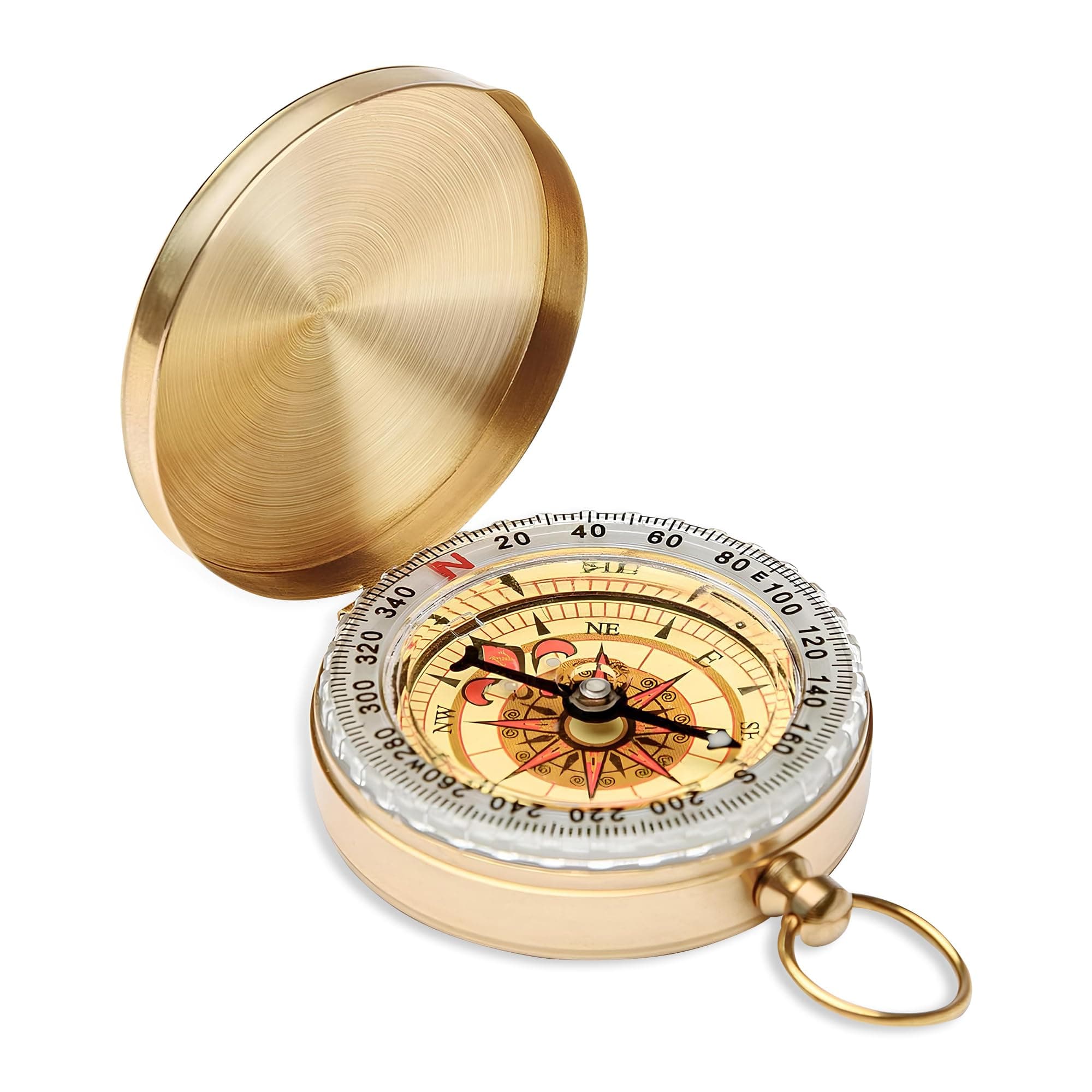 Compass for Camping Gear, Hiking & Navigation, Waterproof Metal Housing with Luminous Dial and Spirit Level, Survival Equipment for Outdoor Adventures