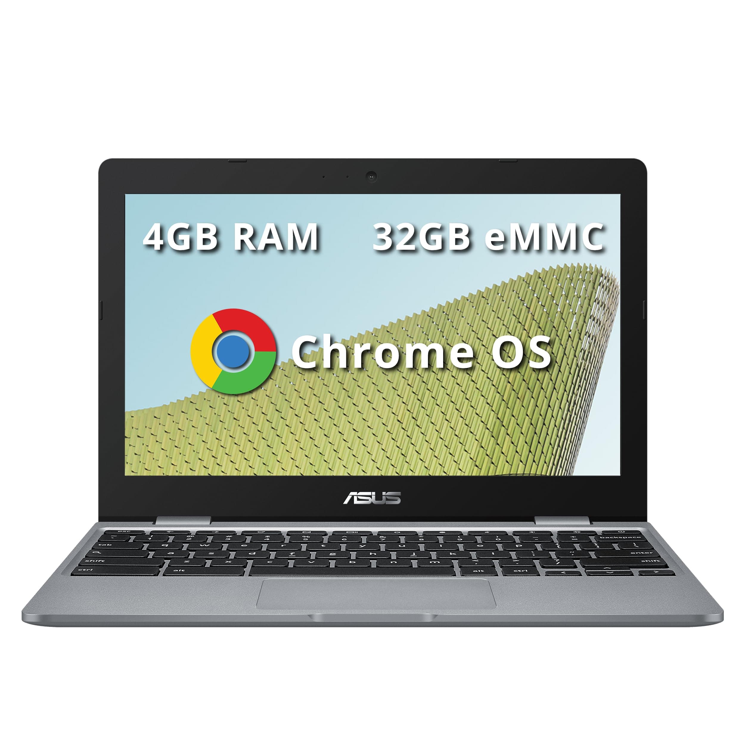 ASUS Chromebook C223NA-DH02 11.6" HD, Intel Dual-Core Celeron N3350 Processor (Up to 2.4GHz) 4GB RAM, 32GB eMMC Storage, Grey (Renewed)
