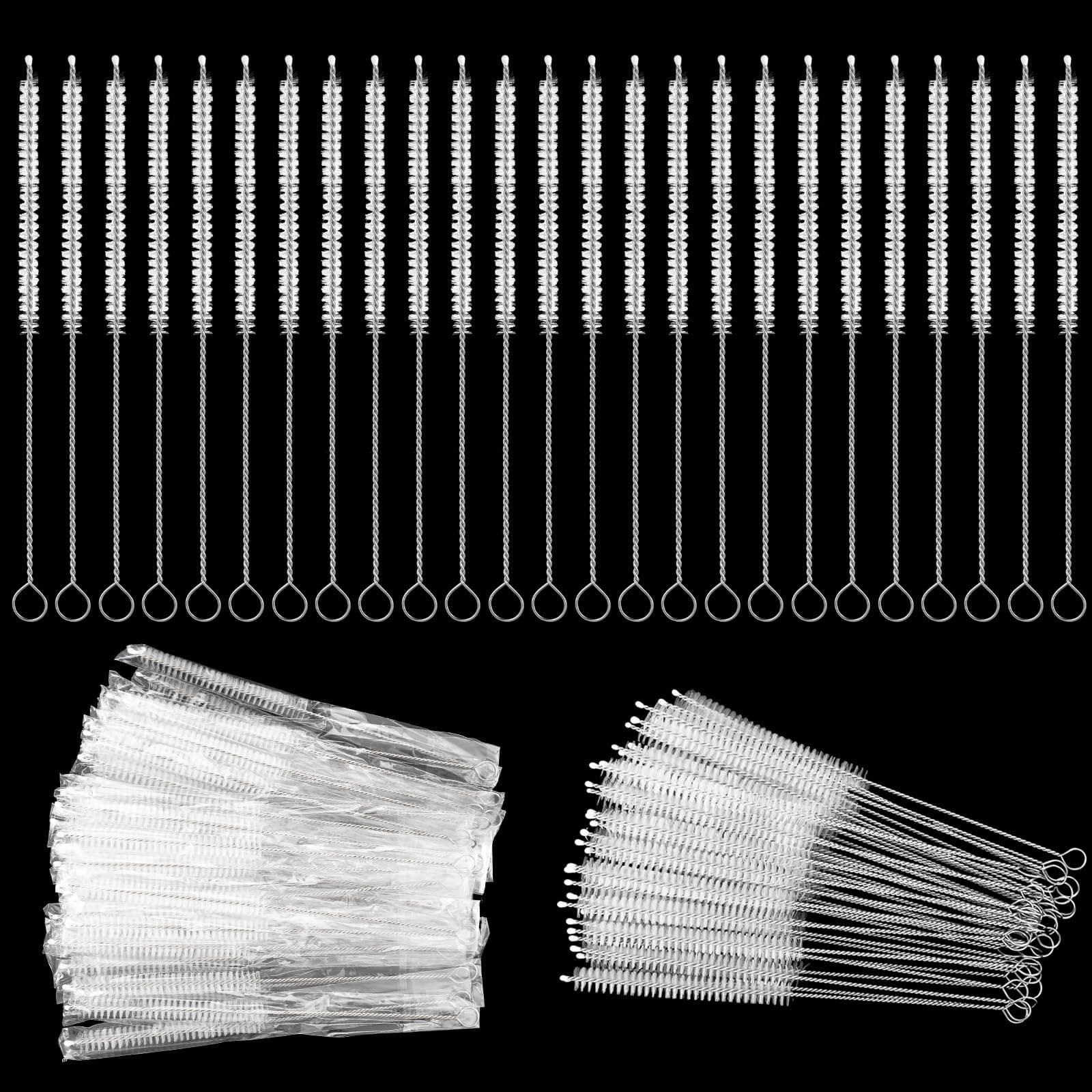 100 Pcs Tracheostomy Cleaning Brushes Trach Brush Nylon Bristle Tracheostomy Brushes Pipe Tube Cleaning Brush for Tracheostomy Supplies, 10mm