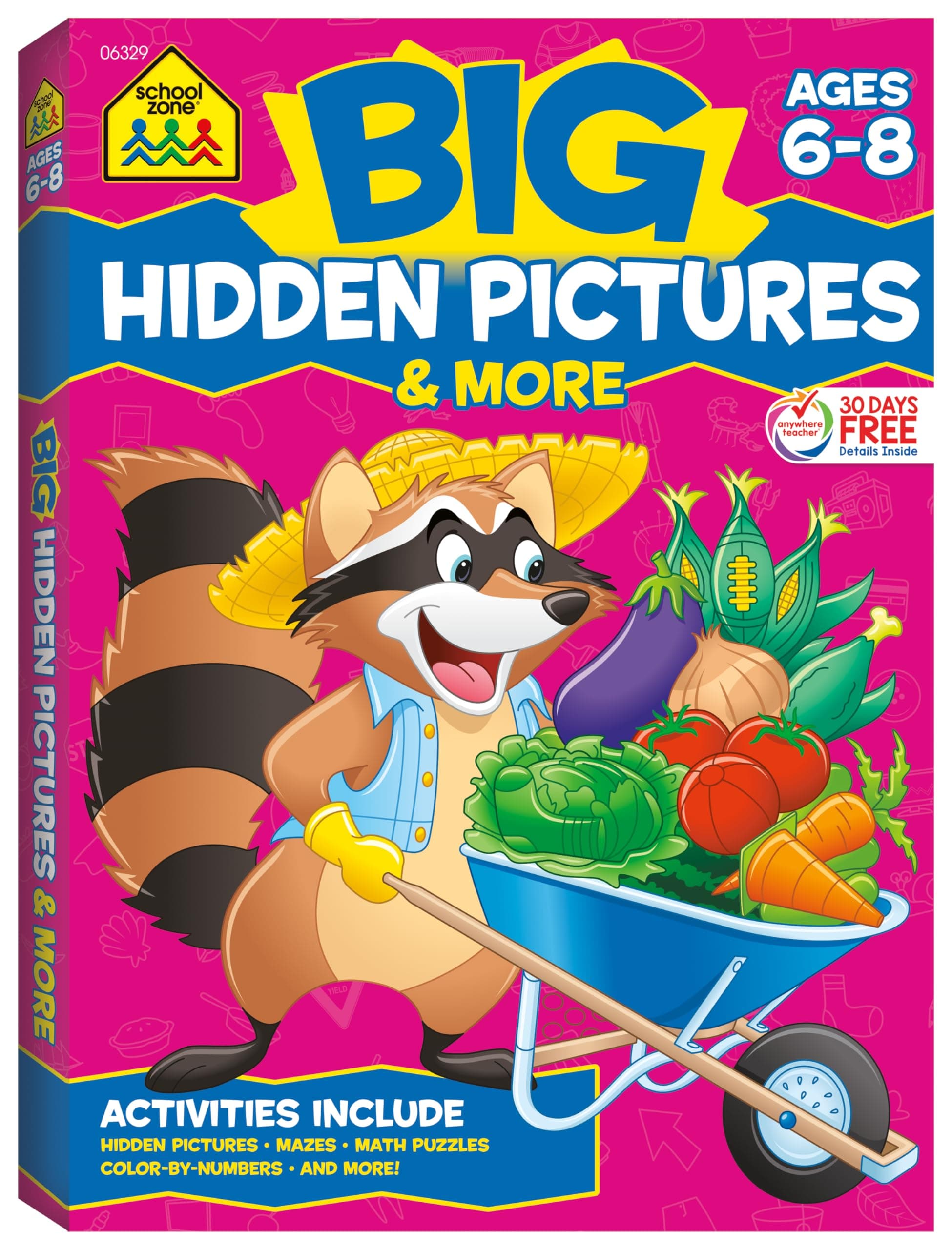 School Zone Big Hidden Pictures & More Workbook Paperback – 17 Aug. 2009