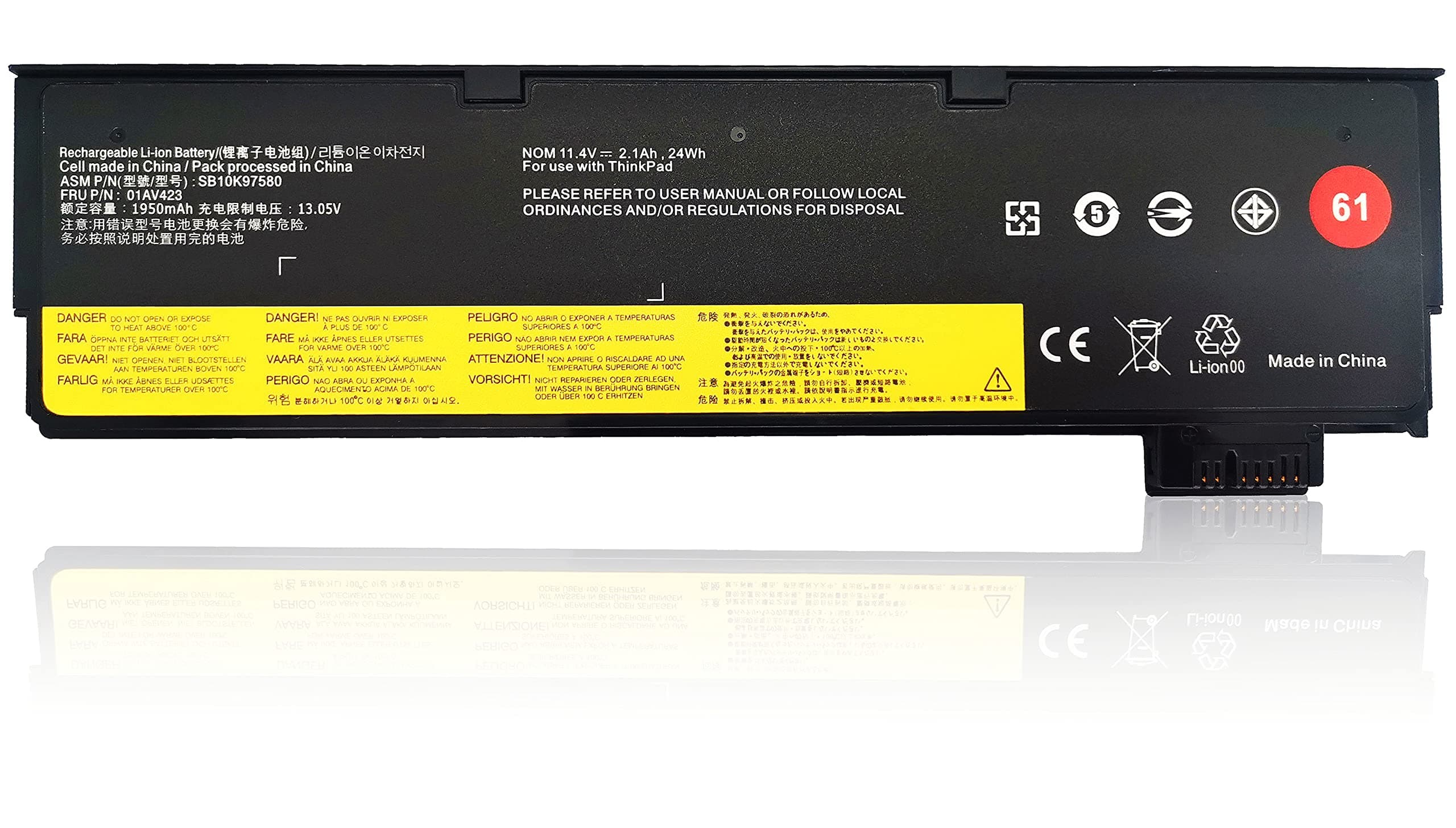 01AV423 T470 T480 T580 Laptop Battery Replacement for Thinkpad T470 T480 A475 A485 T570 P51S P52S TP25 01AV490 01AV422 01AV452 4X50M08812 01AV427 01AV424 01AV422 01AV425 SB10K97584 61 24WH