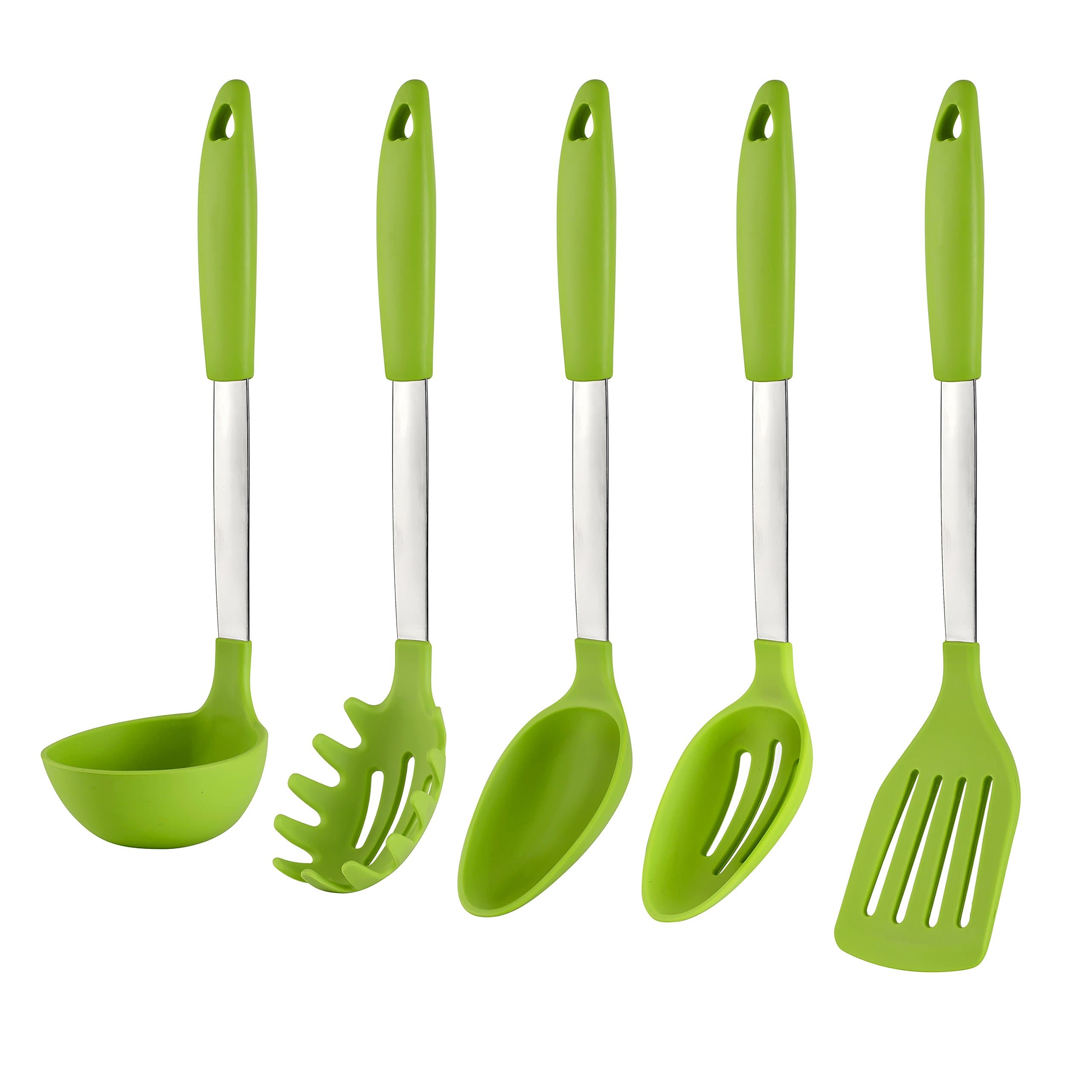 cooking Utensils Set By Kitchenbest – Made Of Stainless Steel & FDA Food Grade Silicone – BPA Free - Extremely Heat Resistant – Dishwasher Safe – Stylish Cooking Tools – Available In Different Colors