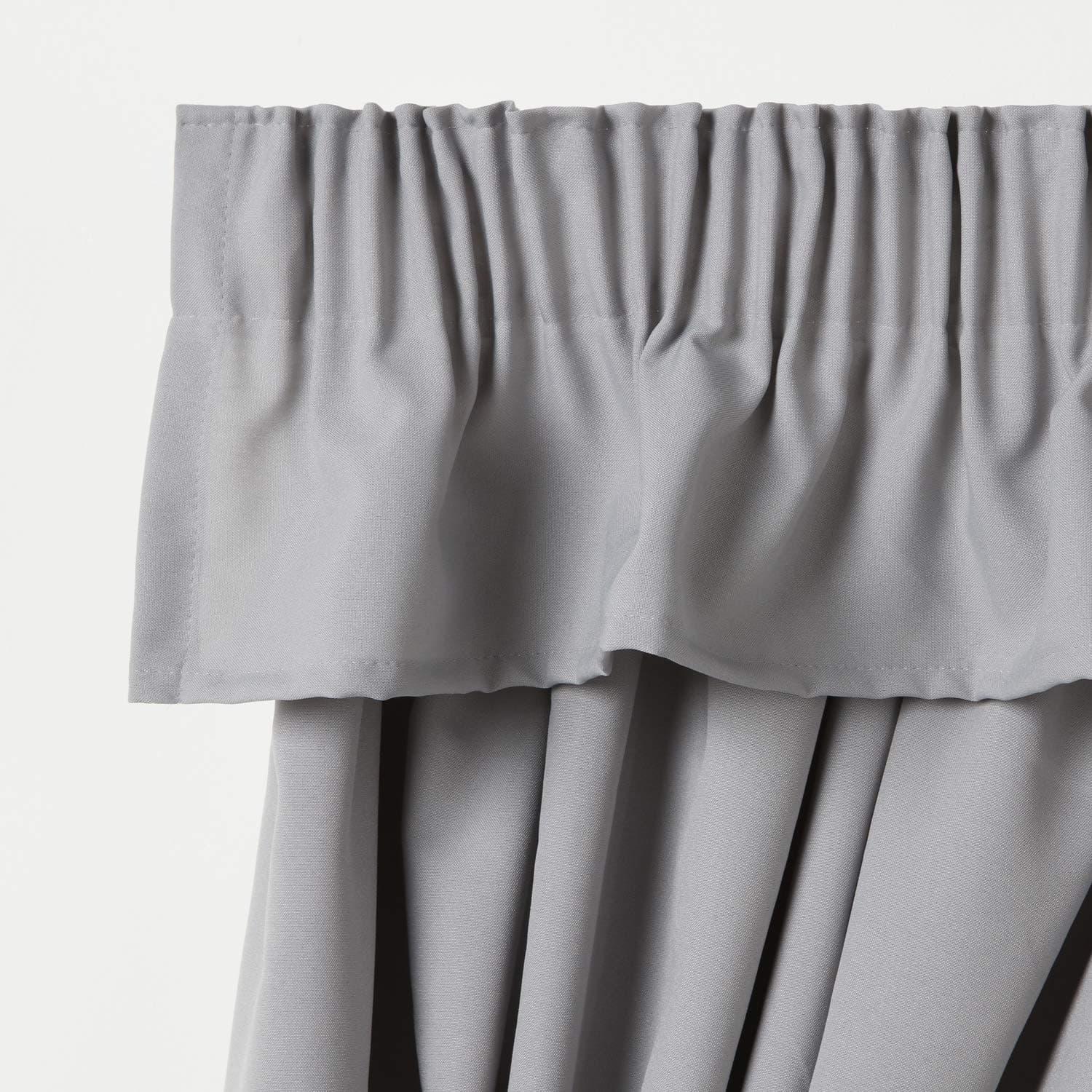 Trend Curtains Caravan Motorhome Campervan Valance Pelmet Unlined - 3" pencil pleat panels with Plain 100% Polyester fabric (Grey - 90" Width x 8" Drop Valance)