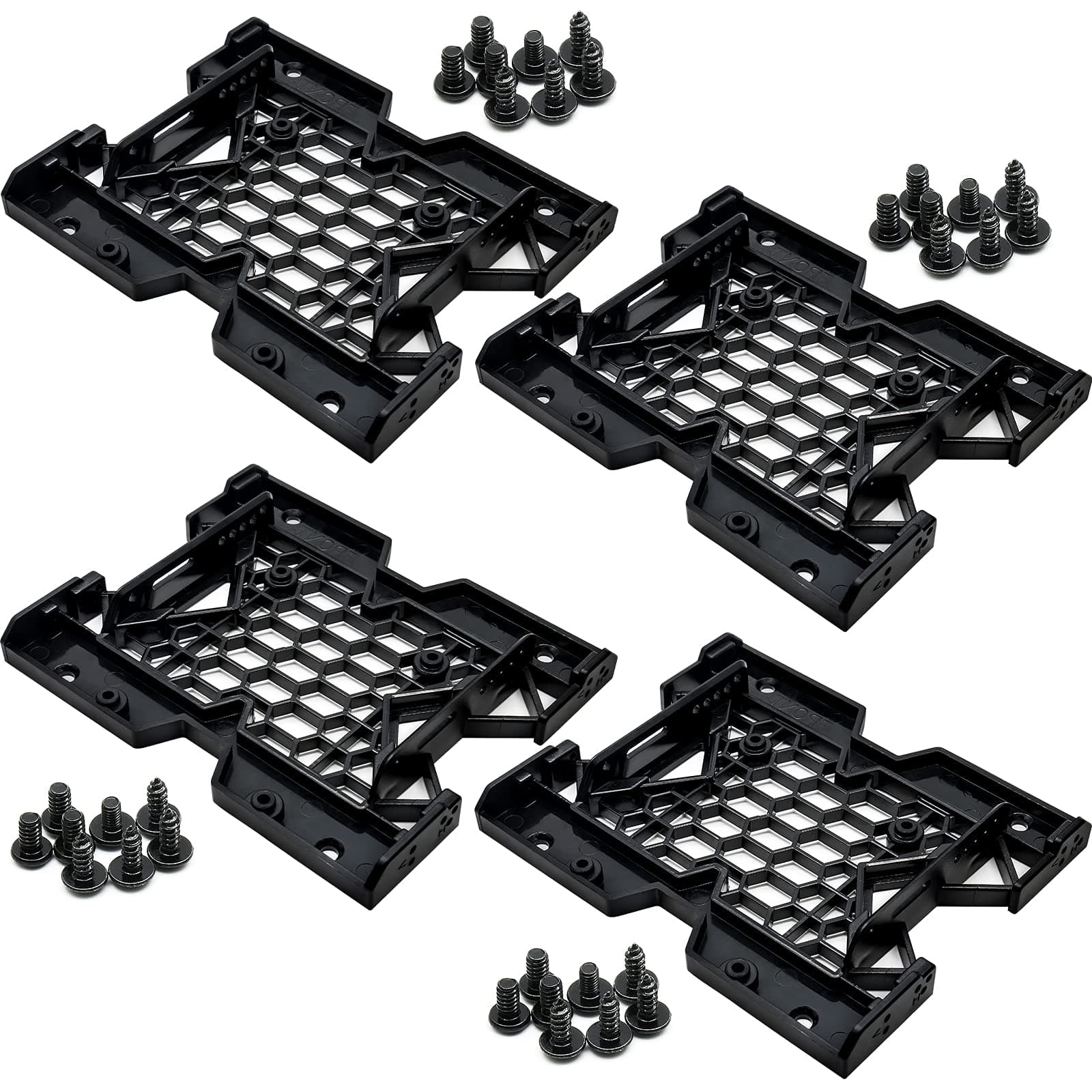 Uenhoy 4 Pcs 2.5“ or 3.5” to 5.25“ SDD HDD Mounting Bracket, Hard Disk Drive Bays Holder Adapter Computer Case Adapter for PC