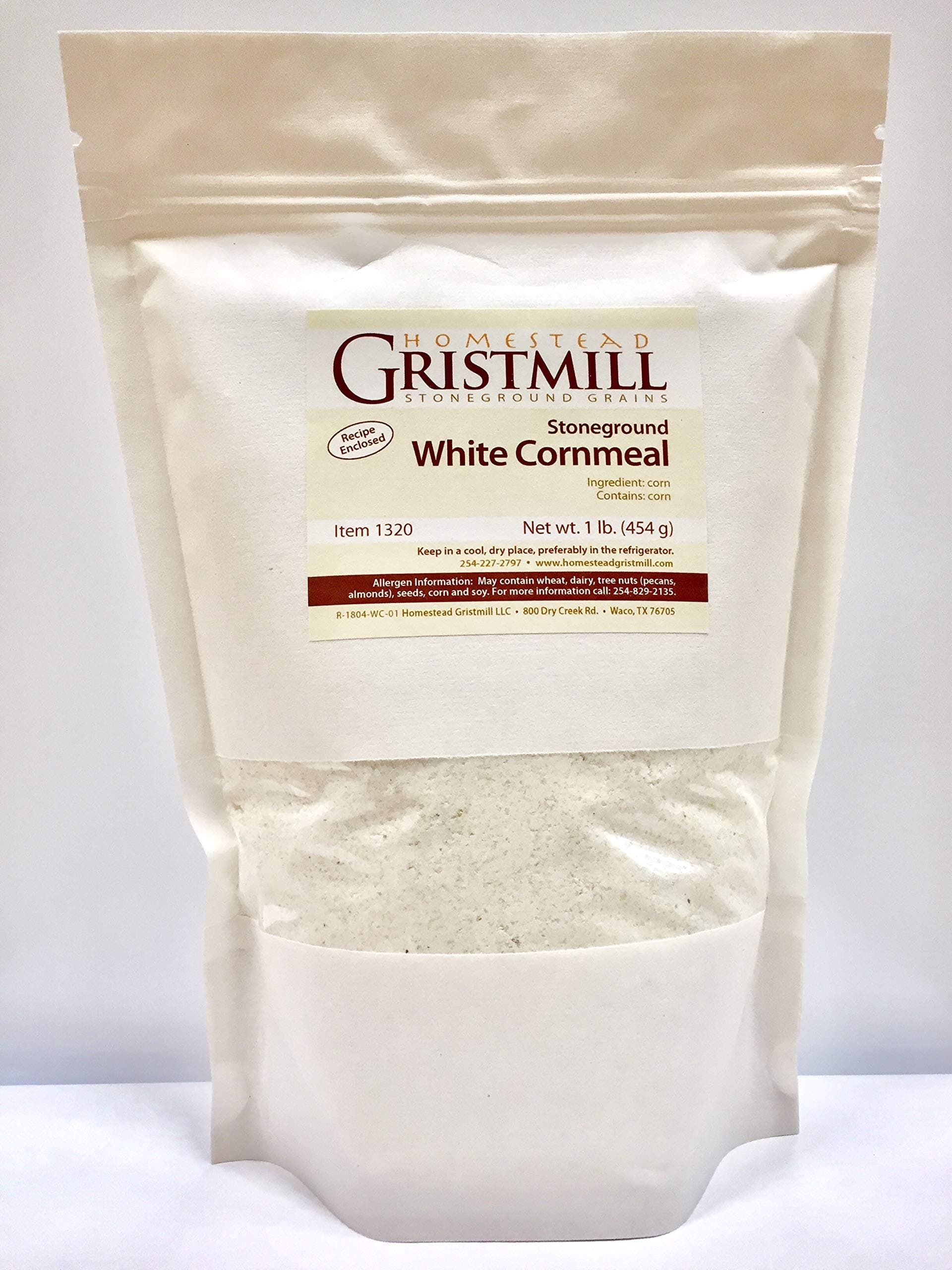 Homestead Gristmill — Non-GMO, Chemical-Free, All-Natural, Stone-ground White Cornmeal (2 Pack)