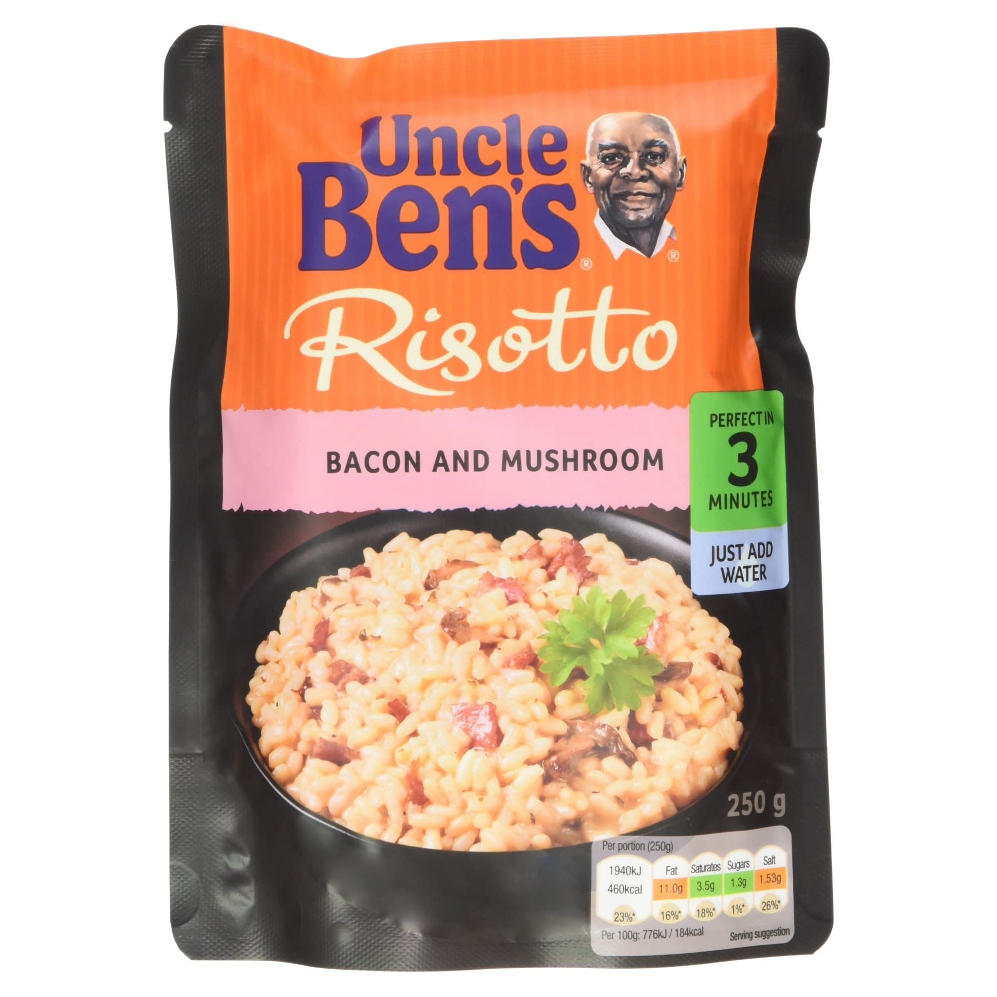 UNCLE BEN'S BACON & MUSHROOM RISOTTO 250G POUCH