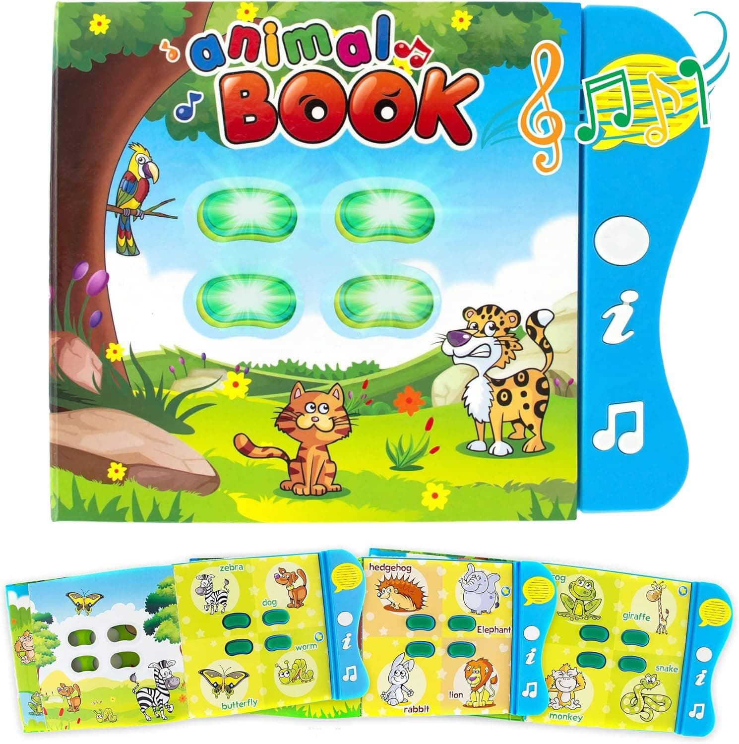 Animal Sound Book for Toddlers – Interactive Learning Activity Book with Music, Animal Names & Sounds. Educational Toy for Baby & Early Development