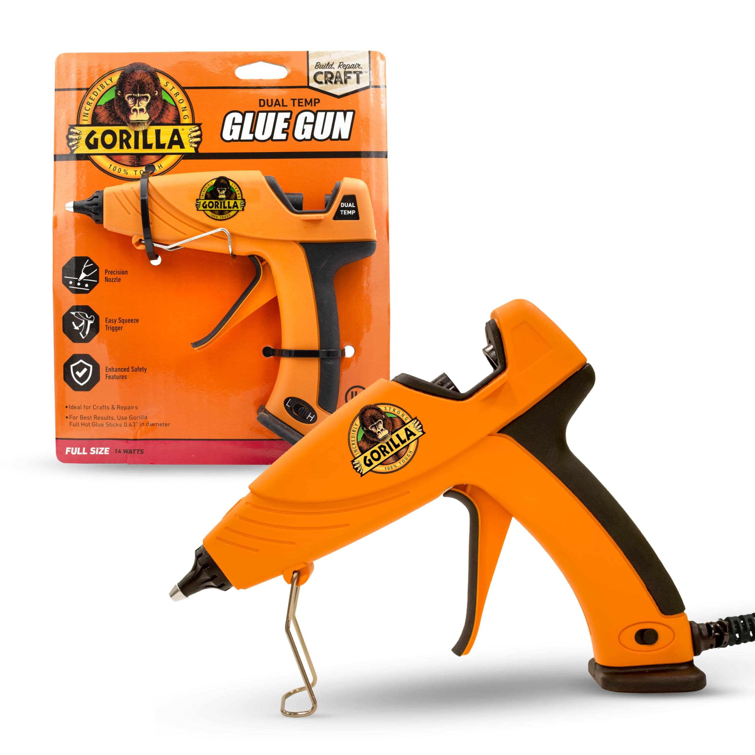 100426 Full-Size Hot Glue Gun, Orange