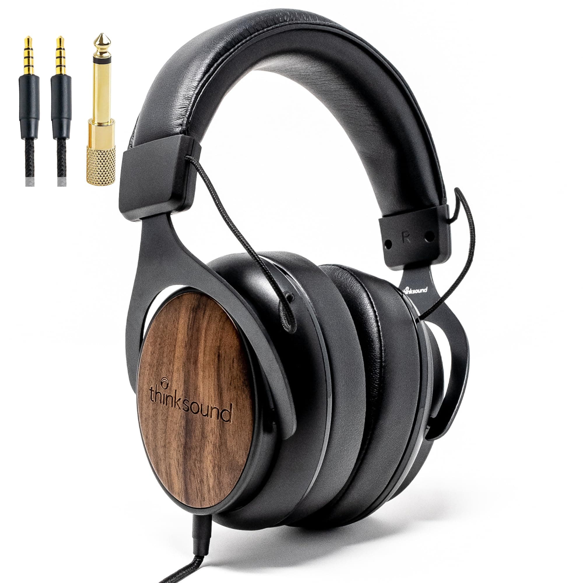 ov21 Closed Back Wired Headphones with Microphone - Made from Sustainably Harvested Wood for Music Lovers, Audiophiles, Podcast Creators and Studio Professionals