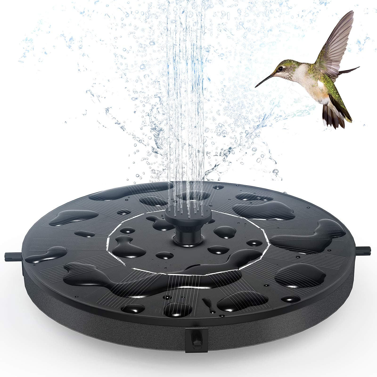 GOLDFLOWER Solar Fountain, Floating Solar Powered Water Fountain Pump for Bird Bath, Garden, Pond, Pool, Outdoor (1.4W)