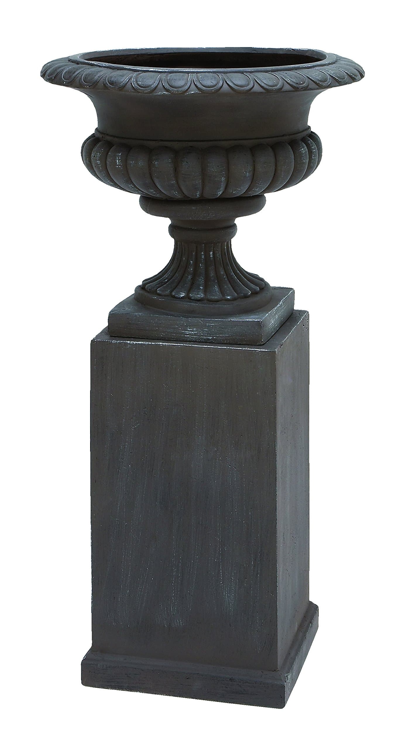 Deco 79 Fiber Stone Urn, 42-Inch by 21-Inch, Set of 2