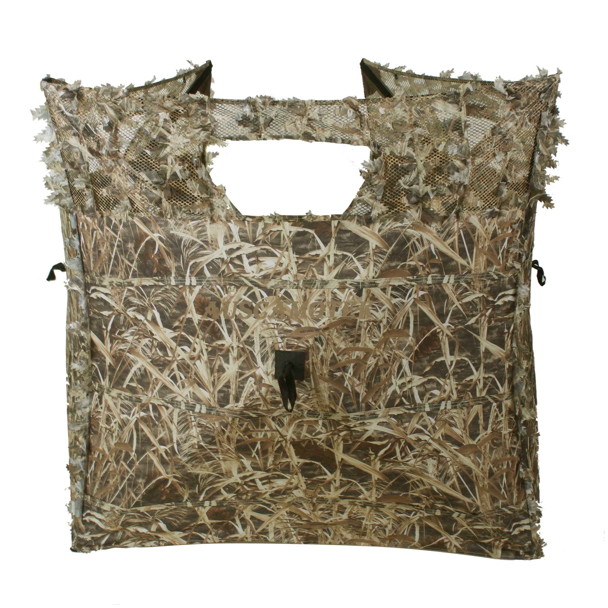 AUSCAMOTEK Pop Up Ground Blind for Deer Duck Turkey Hunting Portable Quick Setup Lightweight Green/Brown/Dry Grass Ground Peg Included