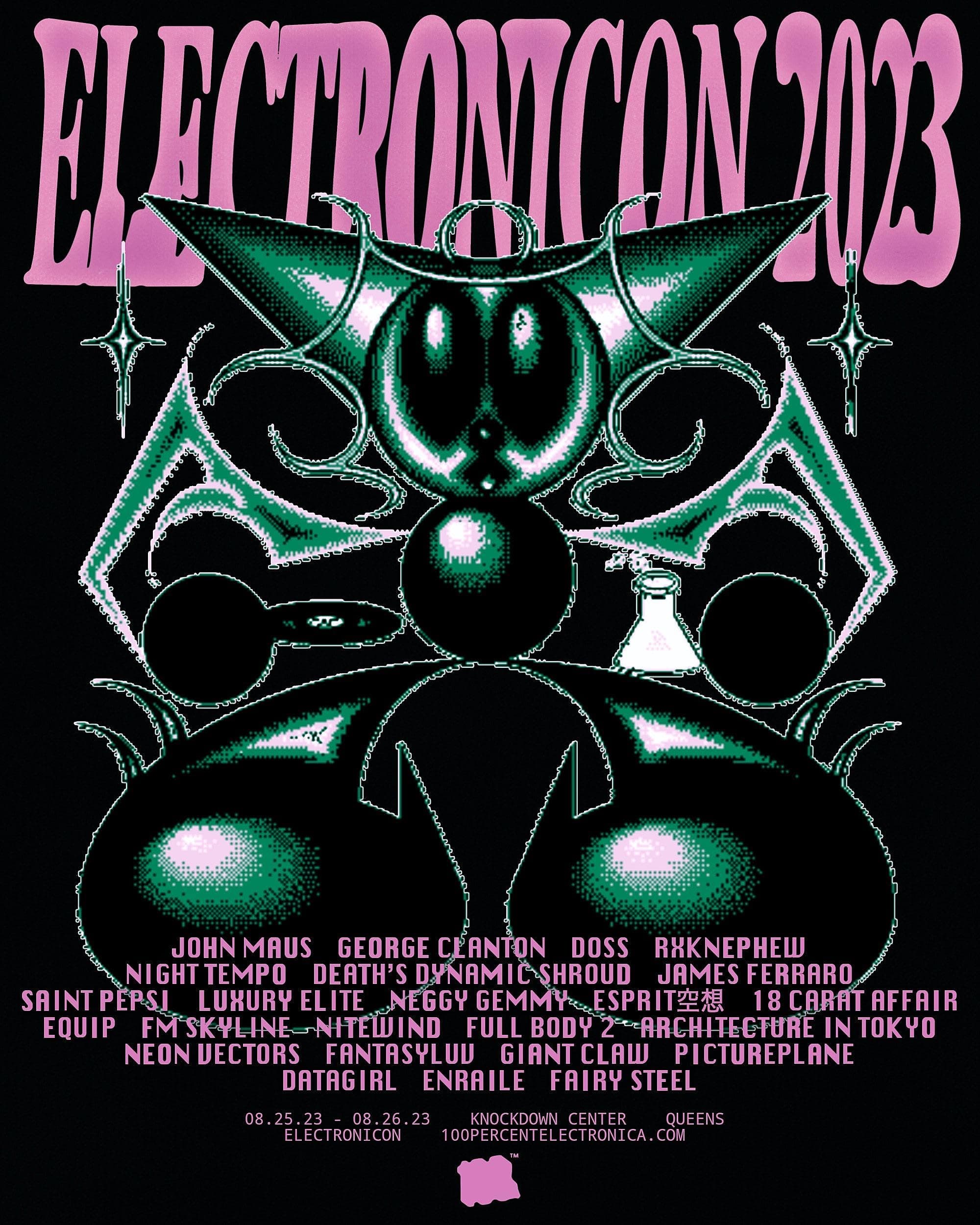 Electronicon 2023 (John Maus, George Clanton) Music Poster - 12x18 Inches