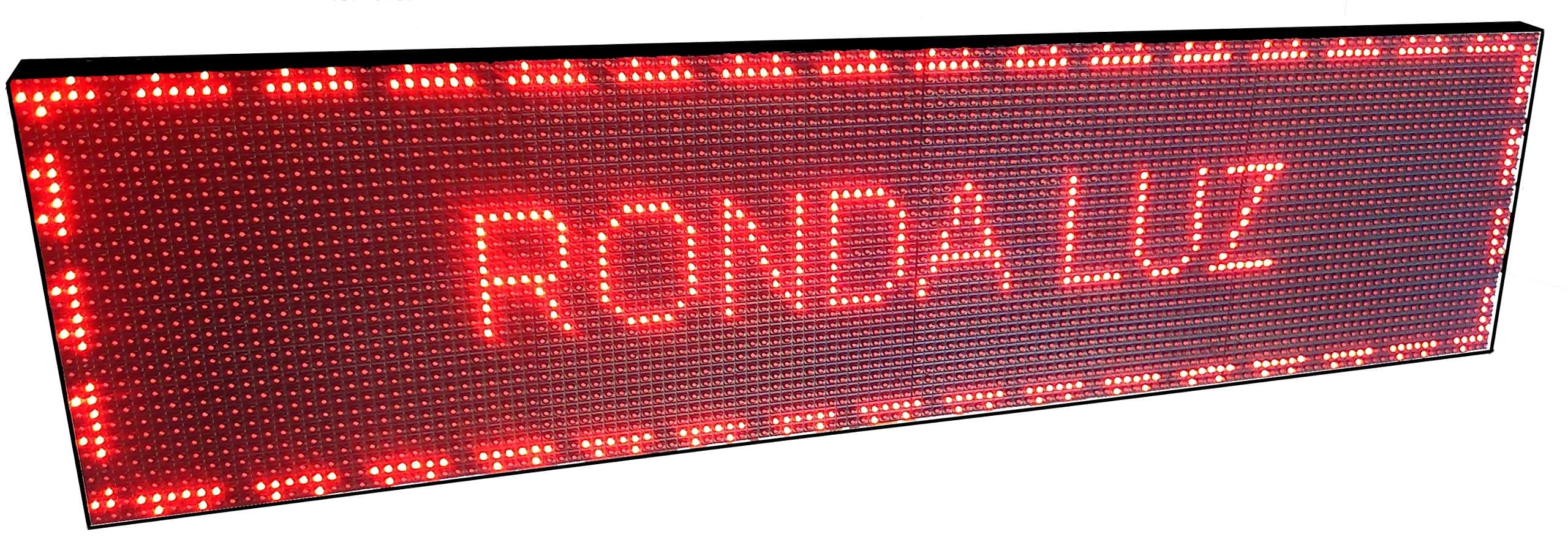 Tecnometropoly LED Display Programmable Sign Programmable LED Sign LED Programmable ROTULO LED Programmable Electronic LED display LED electronic sign (128x32 cm, Red)